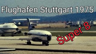 Flughafen Stuttgart 1975 Lufthansa Boeing 727 und Condor Boeing 747