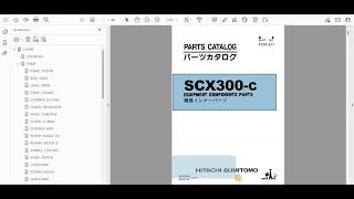 Hitachi Sumitomo SCX300-C Equipment Components Parts Catalog