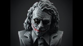 Heath Ledger 'Joker' Bust - Zbrush Sculpting session for 3d printing