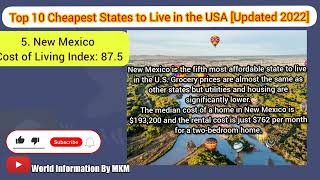 Top 10 cheapest States to live in USA ( update 2022 ) #top #top10 #cheapest #state #usa #2022