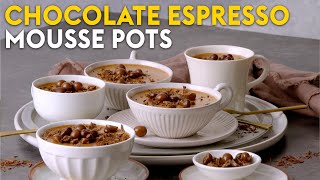 Chocolate espresso mousse pots | delicious. Australia