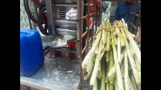 The Method Of Making Sugarcane Juice !! 100% Sweet & Fresh#Street Food