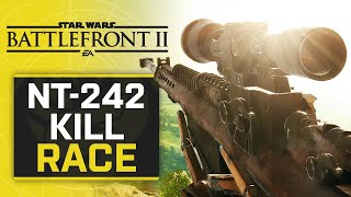 We did a KILL RACE with the NT-242 in Battlefront 2...