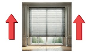 How Completely Pull OPEN Window BLINDS All Way Up Down (Raise Lift Mini Cord Top Horizontal Shades)