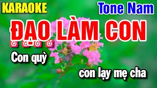 Karaoke Đạo Làm Con Nhạc Sống Tone Nam | Beat Yến Như