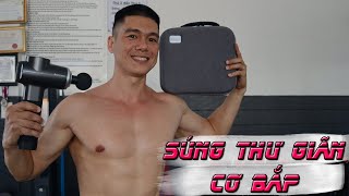 Phục hồi thư giãn cơ bắp sau tập bằng súng massage cao cấp max1 của kingtech | Nguyễn Hoàng Fitness