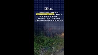 DETIK-DETIK TERJADI KEBAKARAN LAHAN KARENA TANGAN-TANGAN TAK BERTANGGUNG JAWAB DI TERBOYO WETAN,