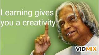 very good lesson from abdul kalam sir/ great inspiration for all young generation.