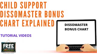 CHILD SUPPORT DISSOMASTER BONUS CHARTS EXPLAINED - CALIF.-VIDEO #27 (2021)