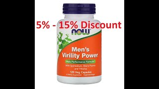 Discount - Now Foods, Men's Virility Power, Male Performance Booster, 120 Veg Capsules Review