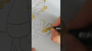 Colouring CraftyCorn Gold and Silver - Smiling Critters Poppy Playtime #shorts #drawing