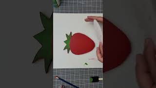 Painted Wood Strawberry