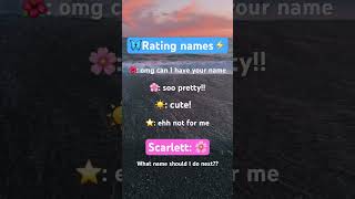 Rating names⚡️🌸Scarlett#fypシ #ratingnames