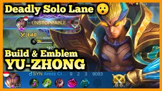 Yu Zhong Mobile Legends | YuZhong Best build |  Gameplay Season 18, 2020 | Meta Fighter MLBB