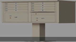 Vital Cluster Box Unit, 8 Mailboxes, 2 Parcel Lockers, Sandstone