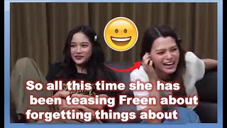 {#freenbecky} SO all this time.. BECKY has been teasing Freen about forgetting things about?