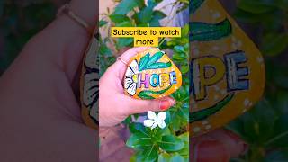 Painting on stone|DIY stone art #paintingonrandomthings #zufracreations #shortvideo