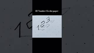 Trick 3D Number Art on Dotted Paper -Level Up Math Skills #shorts