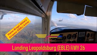 Entering Military Airspace of Kleine-Brogel Air Base (EBBL), Landing Leopoldsburg (EBLE) Runway 26