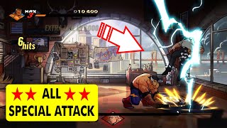 All Special Attack Streets of Rage 4