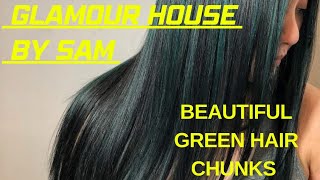 Green Hair Chunks #shorts #youtubeshorts