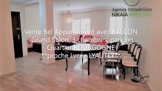 Vente Bel Appartement avec un BALCON, Quartier BOURGOGNE, proche Lycée LYAUTEY à Casablanca