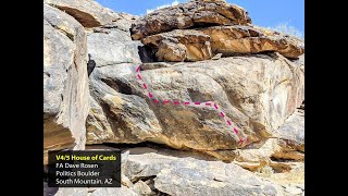 V4/5 House of Cards, South Mountain Bouldering