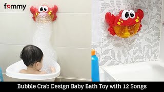 Kid’s Bathtub Toy Crab Design Bubble Bath with 12 Songs | Fommy