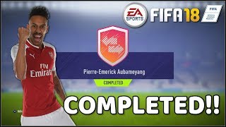 FIFA 18 : Winter OTW Aubameyang SBC Completed With Reward Packs!!