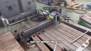 Cut hole on beam portable easy carry cnc plasma cutting machine #plasmacutter #cncplasmacutter