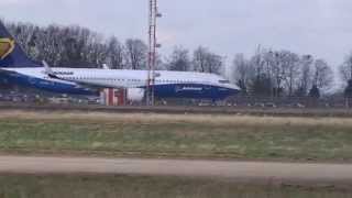 Ryan Air B737 800 Boeing livery at MST Airport, Netherlands