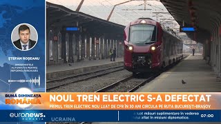 Noul tren electric s-a defectat la doar o zi după ce a fost inaugurat