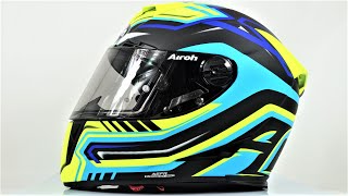 Kask AIROH gp500 rival blue neon yellow