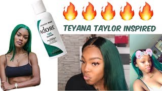 HOW TO: TEYANA TAYLOR INSPIRED GREEN HAIR (BLEACH + DYE) | ZANAYA NISHALE