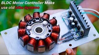 How to make BLDC Motor and Controller With Bike Dynamo | Bldc motor controller Kaise banaye