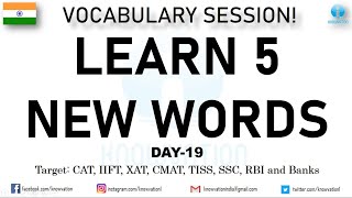 Learn 5 New Words & use in a sentence |Day-19| English Vocabulary for competitive exams | #KnowVocab