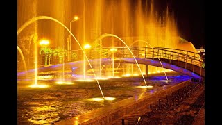 Beautiful Dancing Water Fountain with Music 4K Video HDR