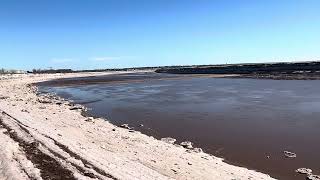 Tidal bore @ Moncton NB, Canada. January 31, 2024.