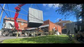 2 x 10ft Storage Container Units delivered via LARGE CRANE. Fairfield VIC. 0499566929