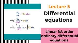 Linear first order ordinary differential equations | Go4Logics