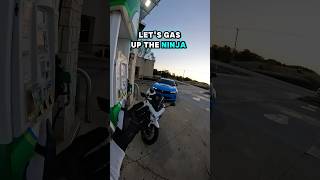 Always Use Premium? Gassing Up The Ninja and Camaro #ninja400 #motorcycle #sportbike  #shorts