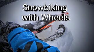 Snowbiking with Wheels