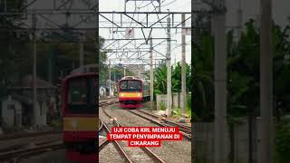 KLB Uji Coba KRL menuju sepur simpan Cikarang