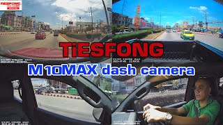 TiESFONG M10max 2K 1440P+1080P 4-CH Dash Cam