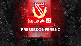 Pressekonferenz nach dem Regionalligaspiel FC Energie Cottbus vs. BFC Dynamo