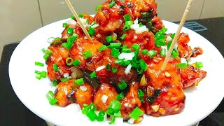 Chinese special dish Gobi Manchurian,cauliflower Manchurian restaurant style Megha's Style-File