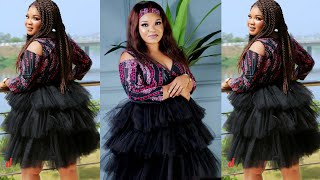 HOW TO MAKE A WRAP DRESS WIT TULLE AND ANKARA CUTTING AND STITCHING