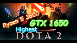 GTX 1650 + Ryzen 5 3600 - Dota 2 - Highest - 1080p