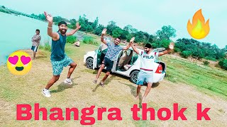 Bhangra thok k 🔥😍 adventure vlog ropar punjab near Sutlej river 🤘🏻❤️