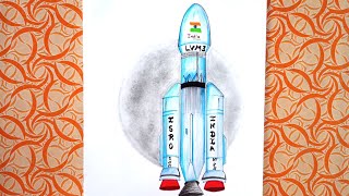 Chandrayaan 3 Drawing Easy /चंद्रयान 3 / 14th july 2023 Chandrayaan 3 launching by ISRO